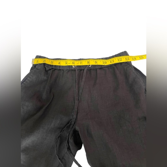 Tommy Hilfiger 100% Linen Black Pants Drawstring Pockets Pull on Women’s Size 2 - Picture 12 of 13